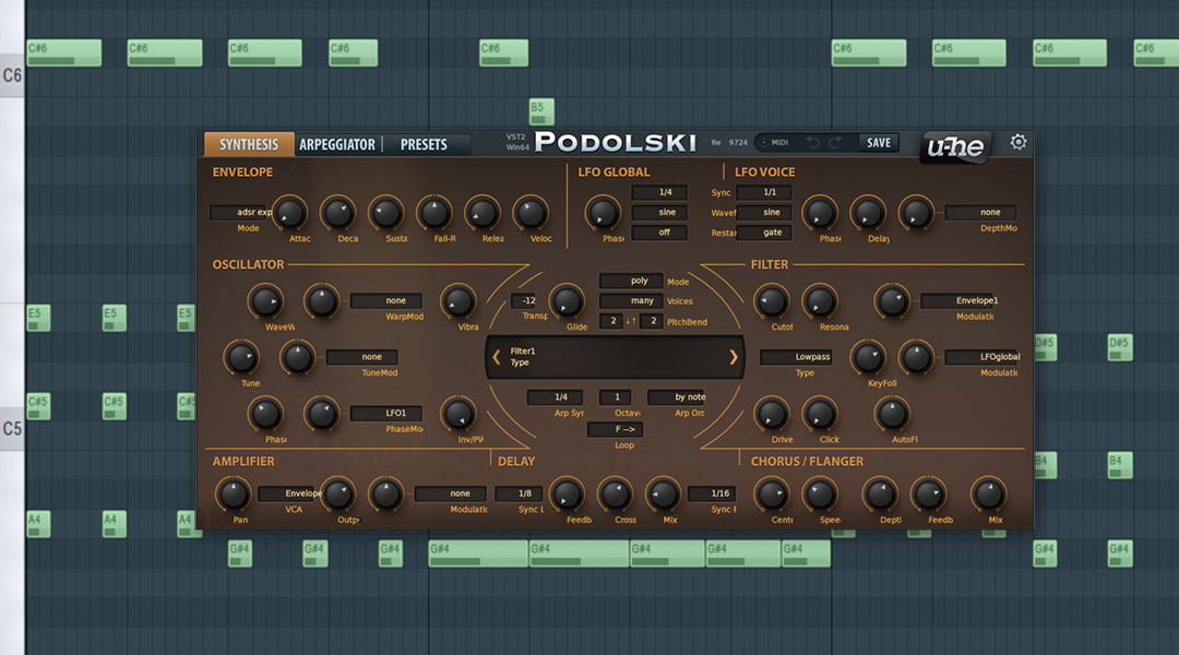 أصوات الكترونية مميزة للصولو و الكوردات PODOLOSKI VST